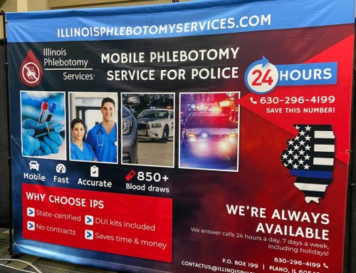 Illinois Phlebotomy Services Tradeshow Backdrop Design